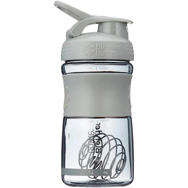 Шейкер спортивний BlenderBottle SportMixer 590ml Grey ORIGINAL (SM 20oz Grey) - picture 4