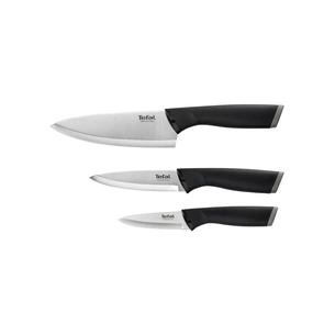 Набір ножів Tefal Comfort, 3шт, нержавіюча сталь, пластик, чорний (K221S375) зображення 1