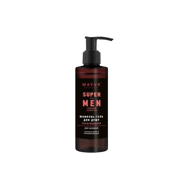 Гель для душу Mayur Super For Men 3 в 1 Парфумований для чоловіків 200 мл (4820230954975) - зображення 1