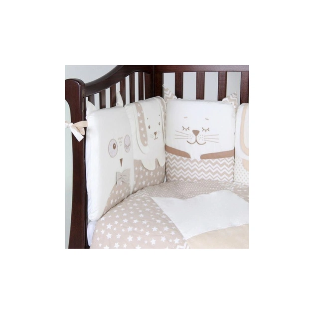 Дитячий постільний набір Верес Smiling animals beige new (216.06.110*90) - picture 3