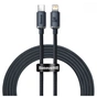 Дата кабель USB-C to Lightning 2.0m 20W Crystal Shine Series black Baseus (CAJY000301) - зменшене зображення 1