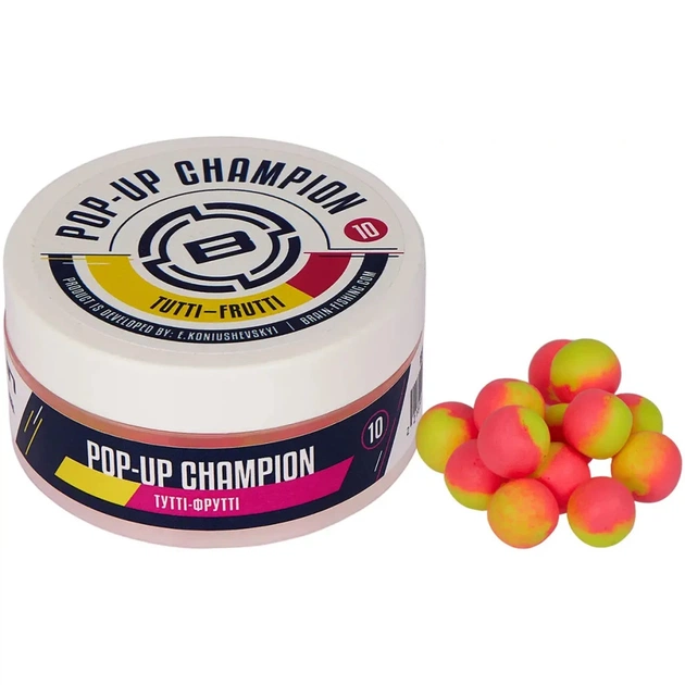 Бойл Brain fishing Champion Pop-Up Tutti-Frutti (тутті-фрутті) 6mm 34g (1858.81.25) - зображення 1