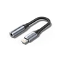 Перехідник Lightning to 3.5mm 0.1m cotton braided aluminum gray Vention (BMBHA) - уменьшенное изображение 1