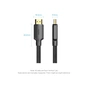 Кабель мультимедійний HDMI M to HDMI M 10.0m 4K cotton braided black Vention (ALLBL) - зменшене зображення 7