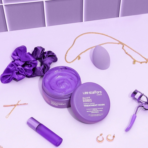 Маска для волосся Lee Stafford Bleach Blondes Purple Toning від жовтизни освітленого волосся 200 мл (5060282705814) - picture 4