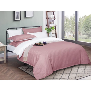 Постільна білизна MirSon SatinStripe 30-0007+ 30-0001Beatrisa 143х210 Полуторний (2200005256862) зображення 1