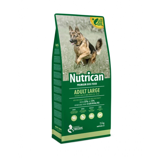 Сухий корм для собак Nutrican Adult Large для собак великих порід зі смаком курки 15 кг (nc507023) - зображення 1