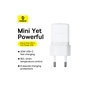 Зарядний пристрій Baseus Palm Fast Charger 1C 20W + Cable 1.0m Type-C 60W white (P10111602213-01) - зменшене зображення 6