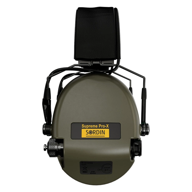 Тактичні навушники Sordin Supreme Pro-X SFA зі шкіряним оголівям Green (74502-06-S) - picture 5