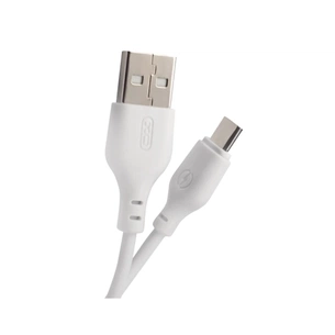 Дата кабель USB 2.0 AM to Micro 5P 1.0m 2.1A white XO (XO-NB-103-MC-1-WH) зображення 1