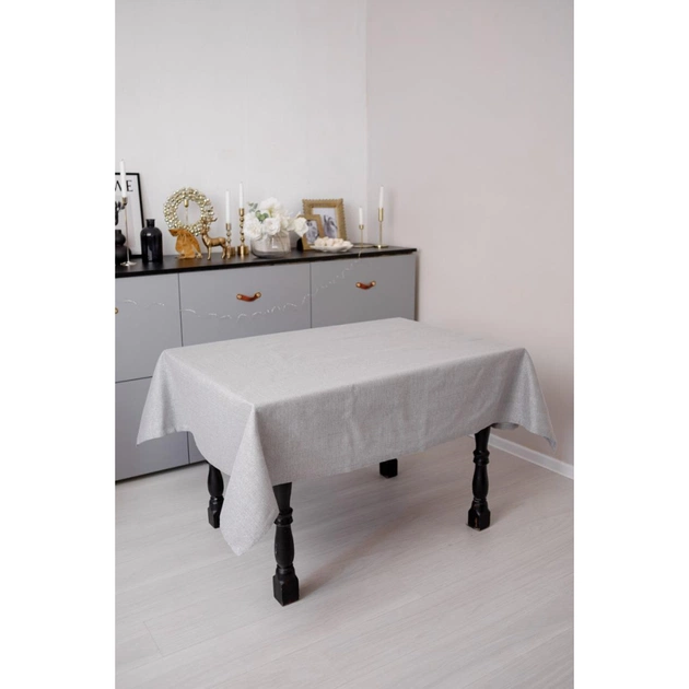 Скатертина Прованс святкова Перлина Silver 132х220 см (037598) - picture 5