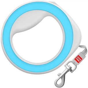 Повідець для собак WAUDOG R-leash світловідбиваюча стрічка XS-M до 40 кг 2.9 м блакитни (81272) изображение 1