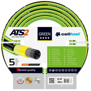 Шланг для поливу Cellfast GREEN ATS, 3/4", 25м, 5 шарів, до 30 Бар, -20…+60°C (15-120) изображение 1