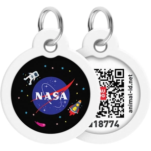 Адресник для тварин WAUDOG Smart ID з QR-паспортом "NASA", коло 30 мм (230-0147) изображение 1