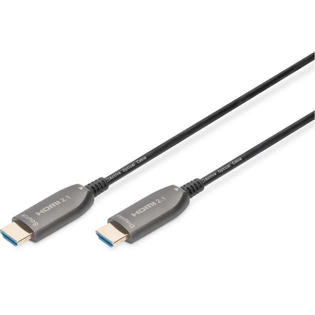 Кабель мультимедийный HDMI M to HDMI M 30m 8K AOC hybrid-fiber black Digitus (AK-330126-300-S) - изображение 1