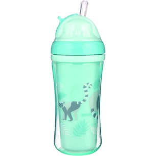 Поїльник-непроливайка Canpol babies Лемур подвійна стінка із силіконовою трубочкою 260 мл (74/051) зображення 1