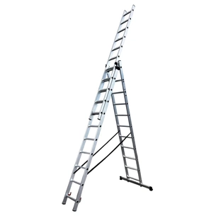 Драбина GTM 3-секції, розкладна, 3*11сх. 2,99-7,31м (KME311) зображення 1