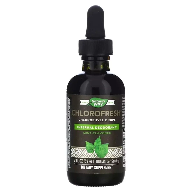 Вітамінно-мінеральний комплекс Nature's Way Хлорофіл у краплях, смак м'яти, Chlorofresh, Chlorophyll Drops, 59 мл (NWY-10008) - зображення 1