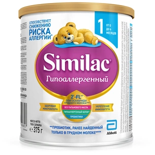 Дитяча суміш Similac Гіпоалергенна 1 молочна 375 г (8427030006857) зображення 1