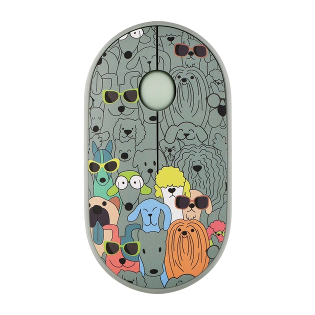 Мишка 2E MF300 PETSDOGS Silent Wireless/Bluetooth Green (2E-MF300WPETSGN) - зображення 1