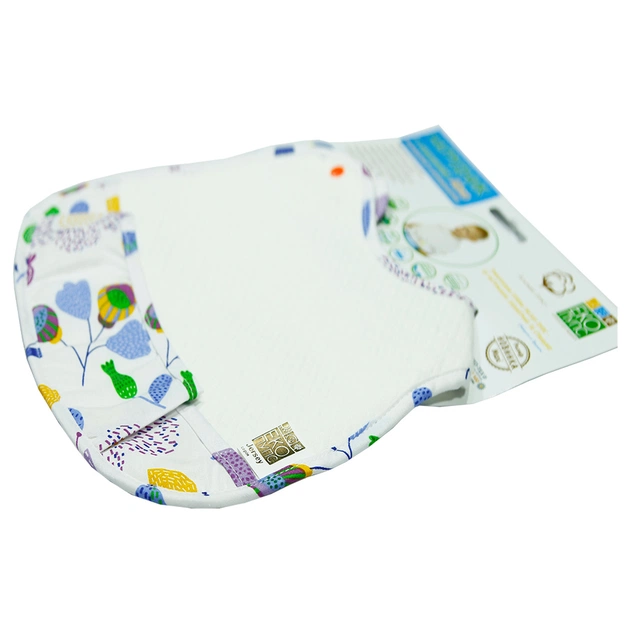 Нагрудничок Еко Пупс Jersey Abso непромокаючий з кишенею 26х31 (меланж Квіти) (WBJA014) - picture 3