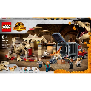 Конструктор LEGO Jurassic World Втеча тиранозавра і атроцираптора 466 деталей (76948) зображення 1