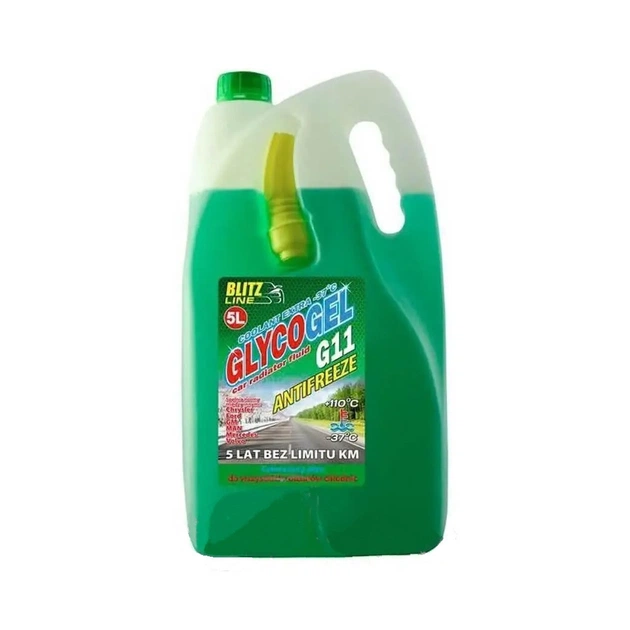 Антифриз BioLine Poland Glycogel G11 ready-mix -37°C зел, 5л (175535) - зображення 1