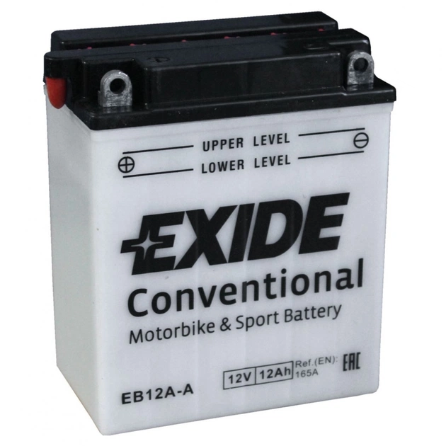 Акумулятор автомобільний EXIDE CONVENTIONAL 12Ah (+/-) (165EN) (EB12A-A) - зображення 1