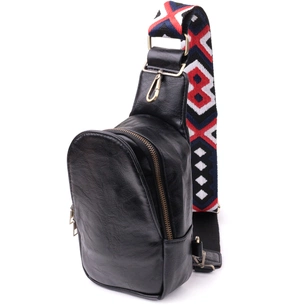 Сумка Vintage Жіноча слінг через плече з екошкіри Чорна (sale_15117) зображення 1