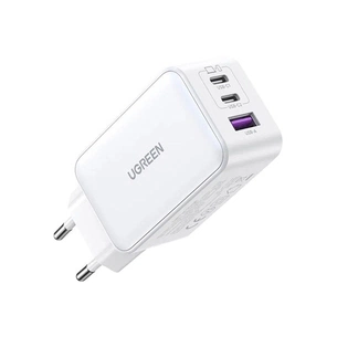 Зарядний пристрій Ugreen USB-A+2*USB-C 65W GaN Tech Fast White (CD224/15334) зображення 1
