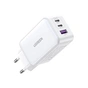 Зарядний пристрій Ugreen USB-A+2*USB-C 65W GaN Tech Fast White (CD224/15334) - зменшене зображення 1