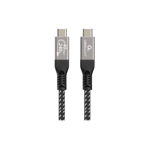 Дата кабель USB-C to USB-C 0.5m USB4 240W 8K60Hz 40Gbps Cablexpert (CCBP-USB4-CMCM240-0.5M) - изображение 1