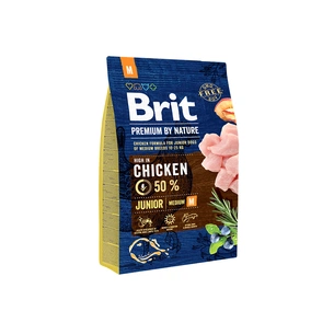 Сухий корм для собак Brit Premium Dog Junior M 3 кг (8595602526321) зображення 1