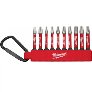 Набір біт Milwaukee SHOCKWAVE carabiner 2 (10 шт) 4xPH2, 4xPZ2, 1xTX20, 1xTX25 (4932492939) зображення 1