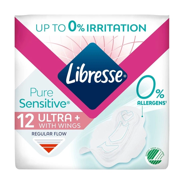 Гигиенические прокладки Libresse Pure Sensitive Ultra Normal 12 шт. (7322541161747) - изображение 1
