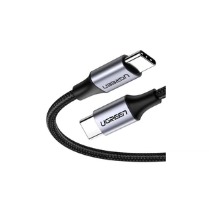 Дата кабель USB-C to USB-C 1.0m US261 3A Alum. Braid Gray\Black Ugreen (50150) зображення 1