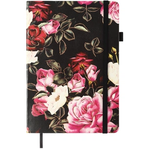 Книга записна Buromax CHERIE, А5, 96 аркушів, клітинка, чорний (BM.295105-01) зображення 1