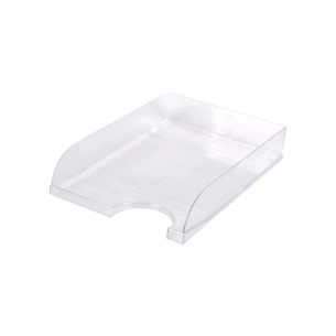 Лоток для паперів Economix горизонтальний пластик, прозорий (E31804-00) зображення 1