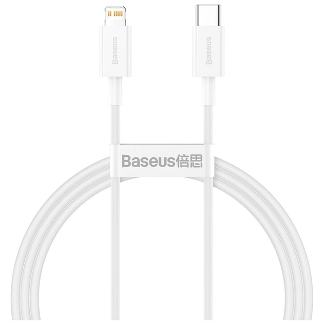 Дата кабель USB-C to Lightning 2.0m 20W white Baseus (CATLYS-C02) - изображение 1