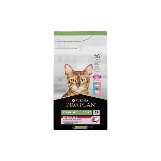 Сухий корм для кішок Purina Pro Plan Sterilised Adult 1+ Savoury Duo Після стерилізації З тріскою та фореллю 1.5 кг (7613036732413) - зображення 1