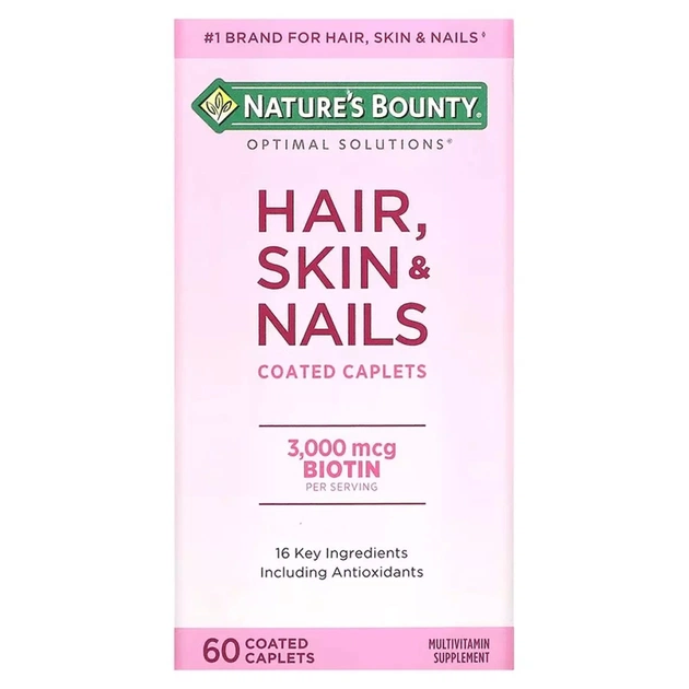 Вітамінно-мінеральний комплекс Nature's Bounty Вітаміни для Волосся, Шкіри та Нігтів, Hair, Skin & Nails, 60 таблеток (NRT-07580) - изображение 1