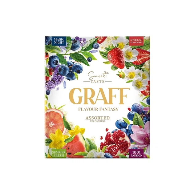 Чай Graff Асорті Смакова фантазія/Flavour Fantasy 32 пакетики (4820279612683) - зображення 1