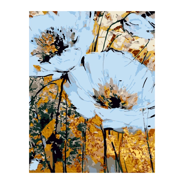 Картина по номерам Rosa Star Golden Flowers 2 35 х 45 см (4823098529859) - зображення 1