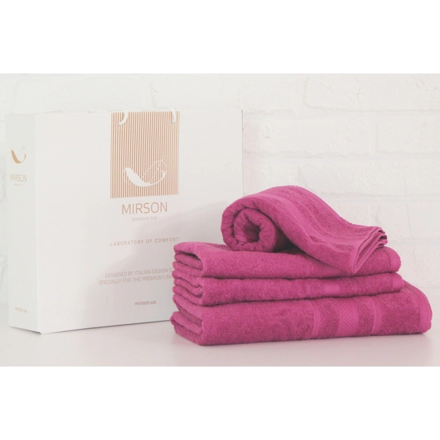 Рушник MirSon набір банних 5081 Elite SoftNess Plum 40х70, 50х90, 70х140, 100x150 (2200003975734) - зображення 1