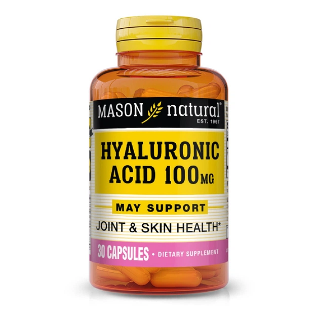 Вітамін Mason Natural Гіалуронова кислота 100мг, Hyaluronic Acid, 30 капсул (MAV-17778) - изображение 1