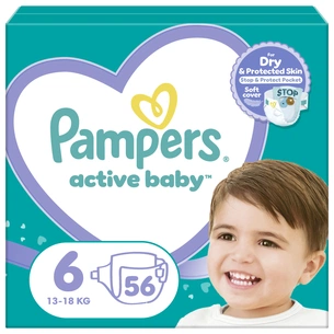 Підгузки Pampers Active Baby Giant Розмір 6 (13-18 кг) 56 шт (8001090950130) зображення 1
