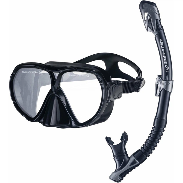 Набір для плавання Aqua Speed Vanua + Borneo (Mesh Bag) 8235 610-07 чорний Уні OSFM (5908217682352) - picture 1