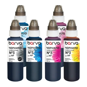 Чорнило Barva HP 3 4х100 мл, universal BK/C/M/Y (HU3-100-MP) зображення 1