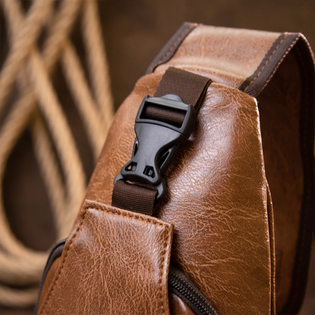 Сумка Vintage Крос боді смарт зі шкірозамінника Руда (20573) - изображение 9