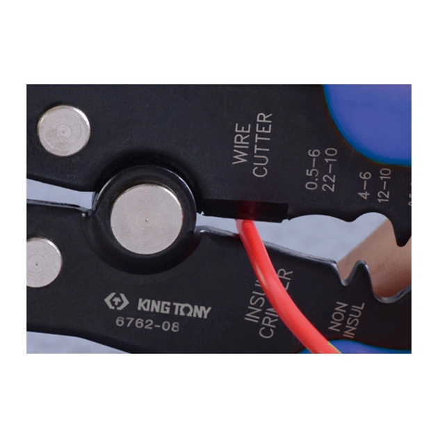 Знімач ізоляції KING TONY для зачистки, різки та обжима (6762-08) - picture 4